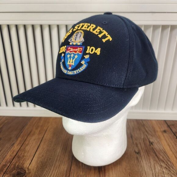 USS Sterett DDG 104 Hat Cap Strap Back Blue Navy Embroidered Mens Boat Ship Sea - Picture 1 of 10